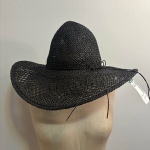 Simons NWT Black Woven Sun Hat